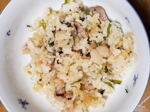 簡単♪しっとり野沢菜チャーハン